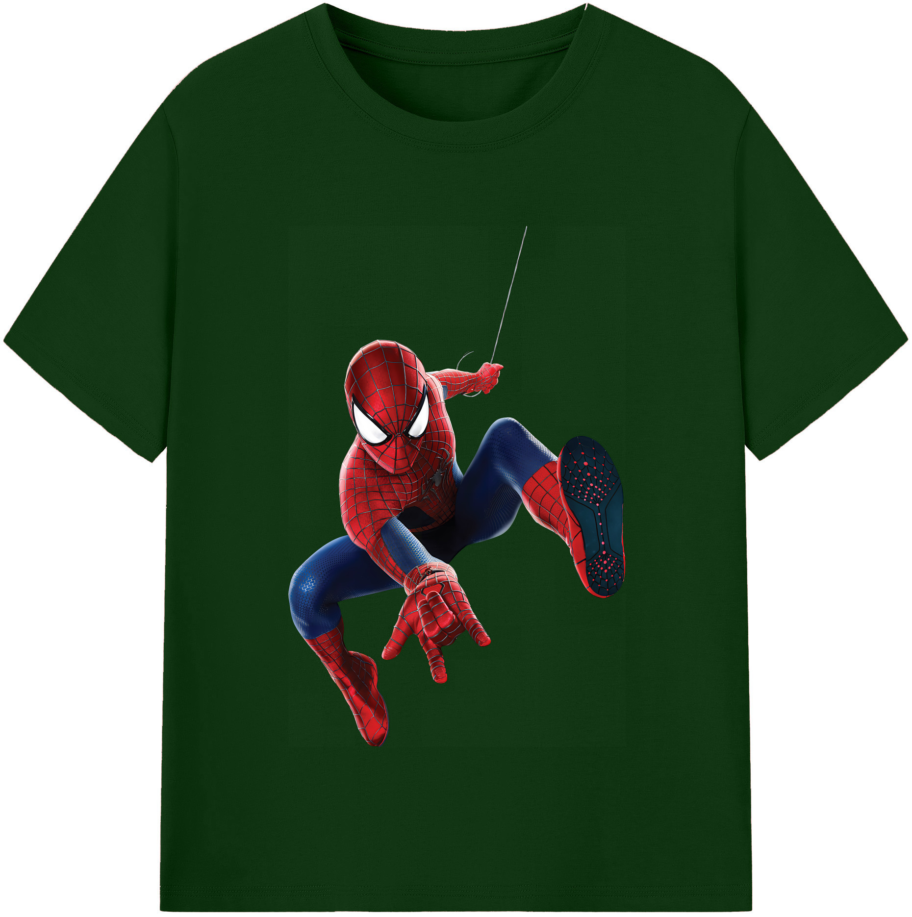Spider Man スパイダーマン 綿100％半袖Tシャツ（フロントプリント）